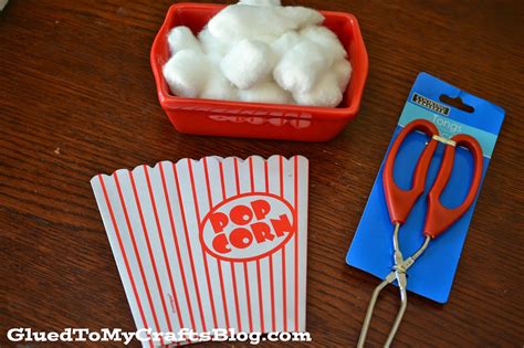 Pick Up The Popcorn Fine Motor Game