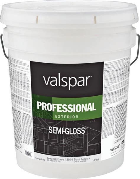 Valspar 12914 Professional Exterior House Paint Neutral Base Semi