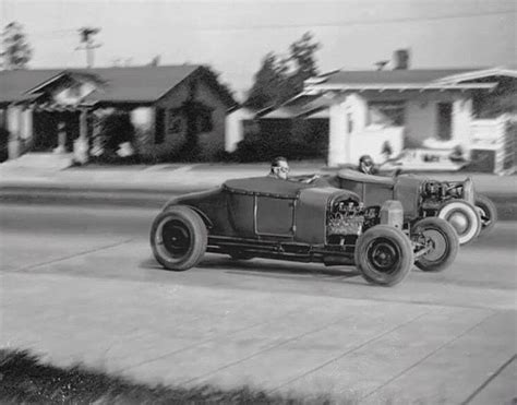 Street rods are modified custom cars. Early street racing. | Old hot rods, Vintage hot rod, Hot ...