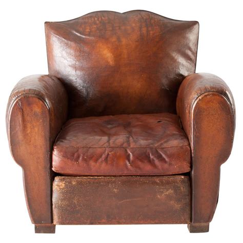 Buy antique smokers chair and get the best deals at the lowest prices on ebay! Leather Club Chair, France c. 1930 (Red Ticking : ) | In a ...