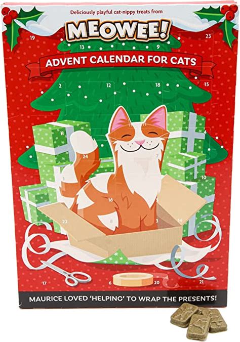 hicollections cat advent calendar 2021 meowee christmas festive with catnip treats 72g