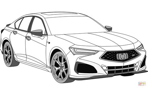 Acura Tlx Coloring Page Free Printable Coloring Pages
