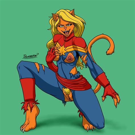 Captain Marvel Is A Fiesty Kitty By Doomington Hentai Foundry