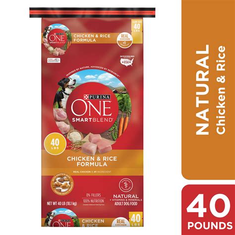 Purina One Natural Dry Dog Food Smartblend Chicken And Rice Formula 40