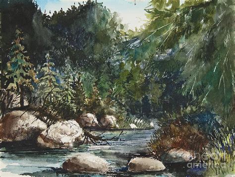 A Northwest Mountain Stream Painting By Anthony Coulson Fine Art America