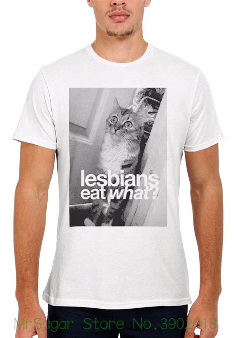 lesbians eat what pussy cat kitten men women unisex t shirt 1351 cotton men t shirts classical