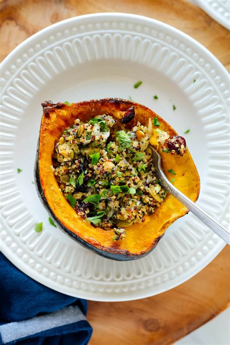 Vegetarian Stuffed Acorn Squash Recipe Cookie And Kate