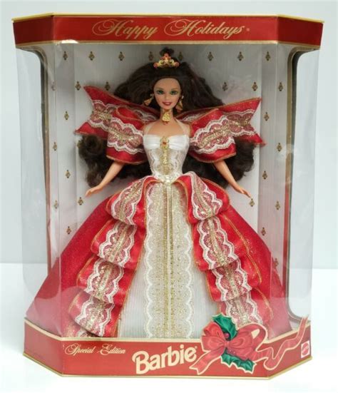 1997 Mattel Happy Holidays Special Edition Barbie Doll Brunette 17832 Sealed Ebay