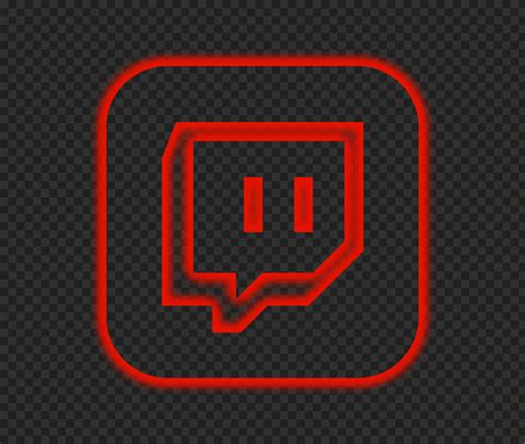 Hd Neon App Twitch Red Square Icon Png Citypng