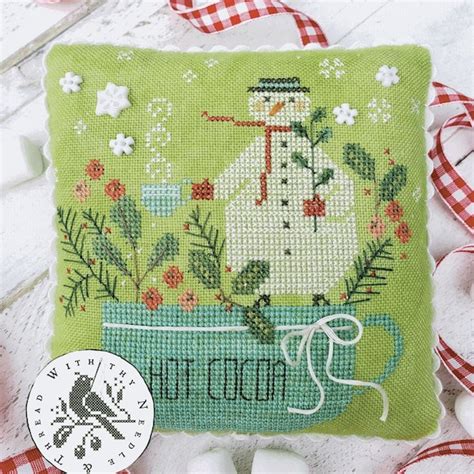 cup of christmas cheer cross stitch brenda gervais etsy
