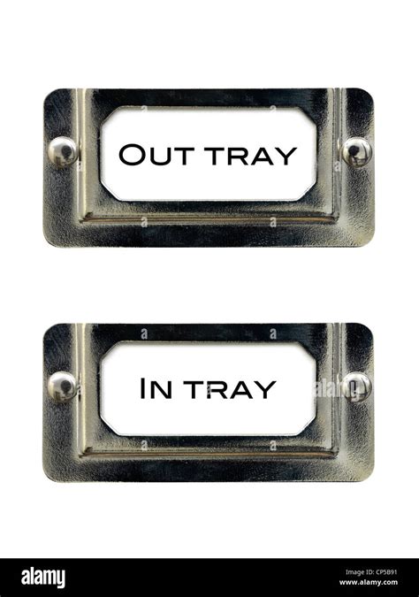 Tray Labels Isolated Against A White Background Stock Photo Alamy