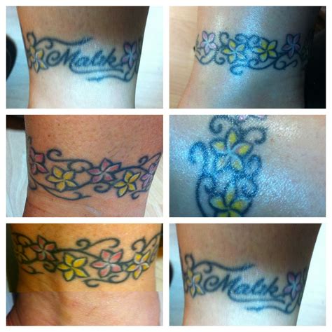 Most people want their tattoos to be unique, original and represent their personality. First tattoo. My son Malik's name on my ankle with ...