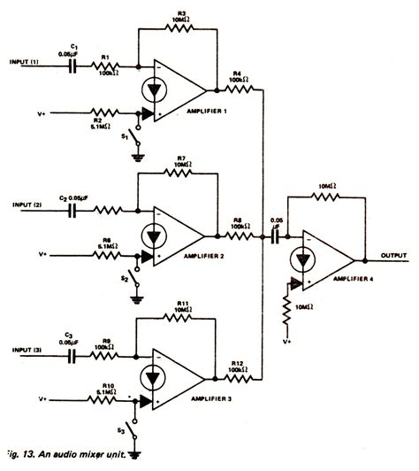 Digital Audio Mixer Circuit Diagram