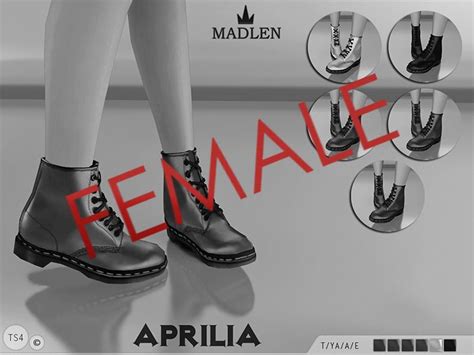 Mj95s Madlen Aprilia Boots Female Boots Sims 4 Cc Shoes Sims 4