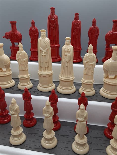 Vtg Genuine Kingsway Florentine Chess Set Replica 11th Century Etsy