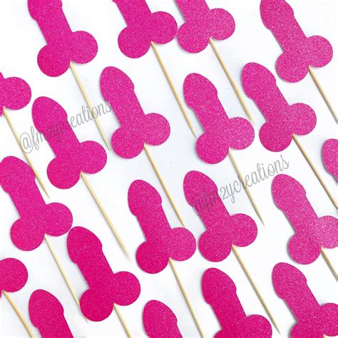 penis party cupcake toppers penis cupcake toppers penis etsy