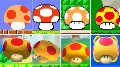 Mega Mushroom In All 2d Super Mario Gamestyles Youtube