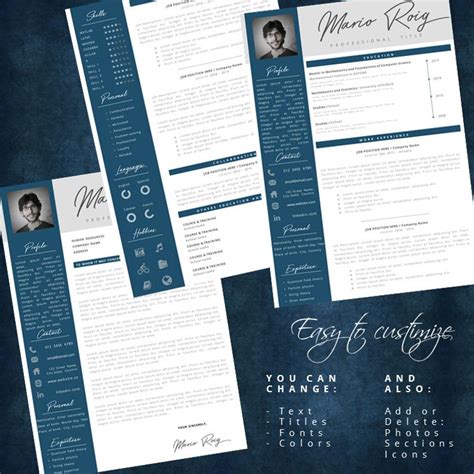 Eye Catching Professional Resume Cover Letter Template Etsy Cover Letter For Resume Resume