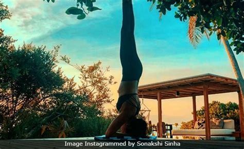 Someone Challenged Sonakshi Sinha To Do A Headstand On The Edge Of A Pool