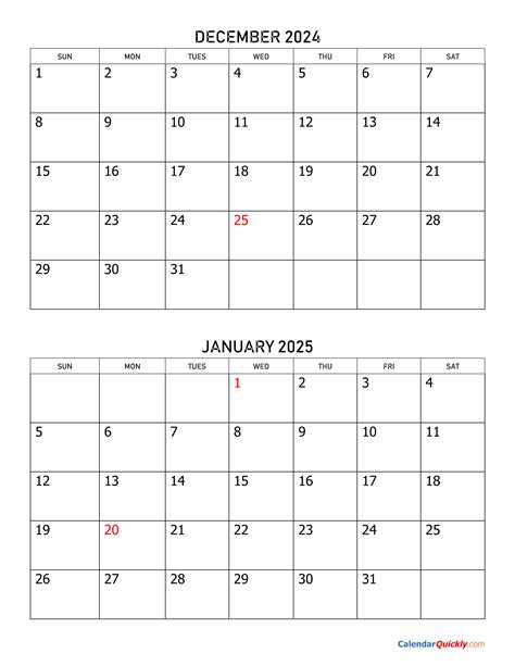 December 2024 January 2024 Calendar Printable Free Word Vania Janeczka