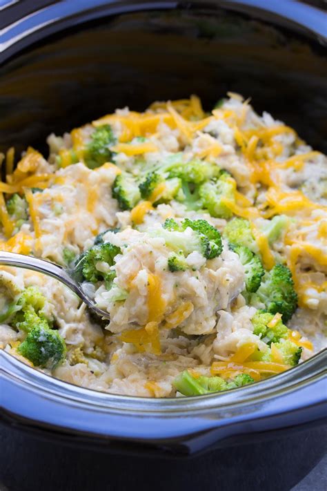 Comfort food you can feel good about! Slow Cooker Chicken, Broccoli and Rice Casserole