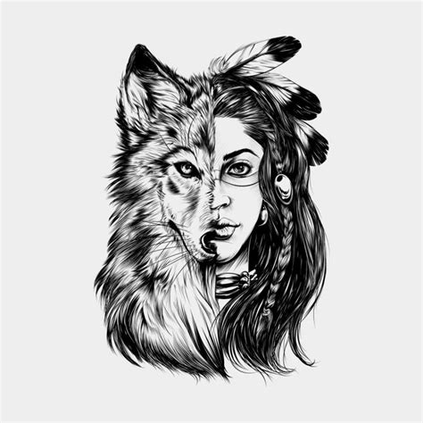 Girl Wolf In 2021 Indian Girl Tattoos Wolf Tattoo Sleeve Wolf