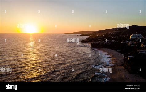 Sunset At Laguna Beach In California Usa Stock Photo Alamy