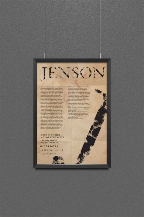 Jenson Type Poster On Behance Type Posters Typographic Design Poster On