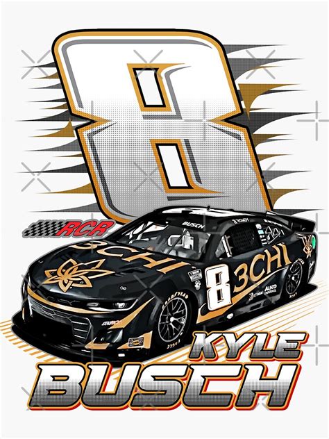 Kyle Busch 8 Rcr Nascar 2023 Sticker For Sale By Gplegend Redbubble
