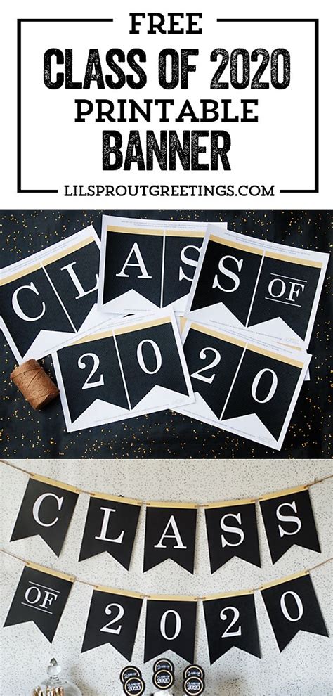Free Class Of 2020 Graduation Party Printable Decorations Lil Sprout