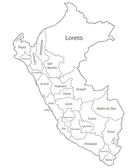 Mapa De Peru Sin Nombres Para Imprimir En Pdf Images