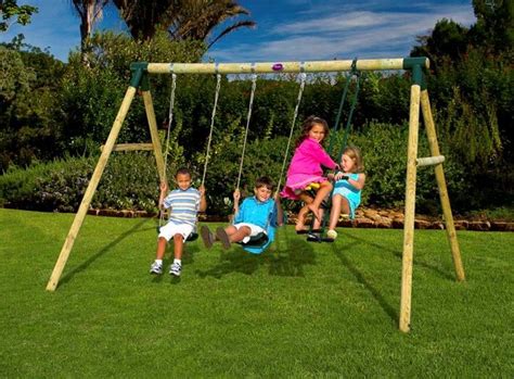 However, the curved wooden slats make it very comfortable and it will easily seat two people. Colobus Wooden Garden Swing Set - Swings