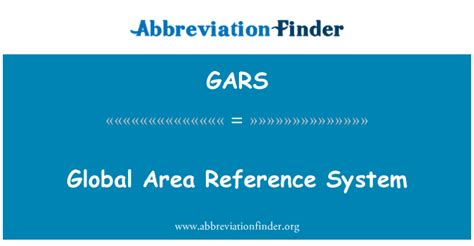 Gars Definición Sistema De Referencia De área Global Global Area