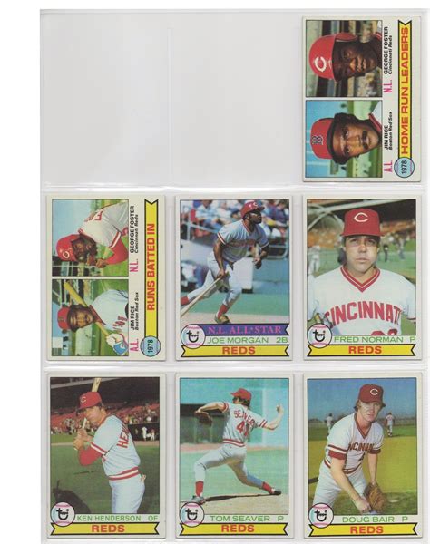 Cincinnati Reds Baseball Card Collector 1979 Topps Cincinnati Reds