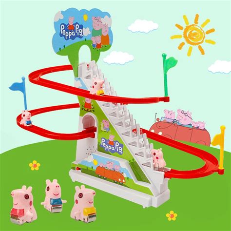 Peppa Pig Railcar Automatic Climbing Stair Toy For Baby Kids Shopee