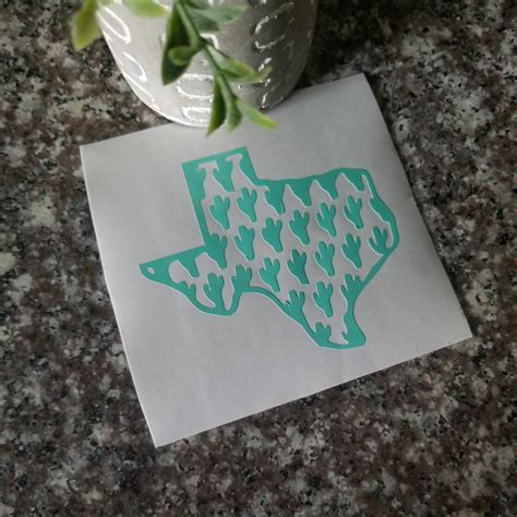 Texas Cactus Decal/Any State Sticker/Cactus Decal/Car Decal/Yeti Decal/Laptop Decal/Mug Decal 