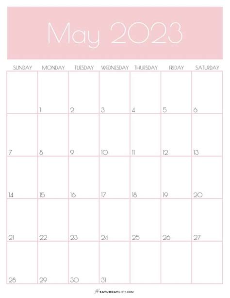 May 2023 Calendar Printable Aesthetic Posters Imagesee
