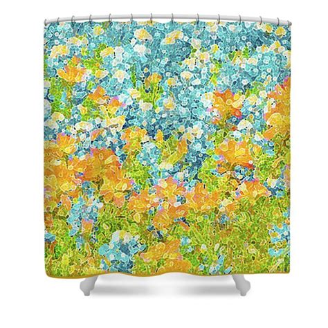 Scattered Impressions Bold Wildflowers Shower Curtain By Pamela Smale