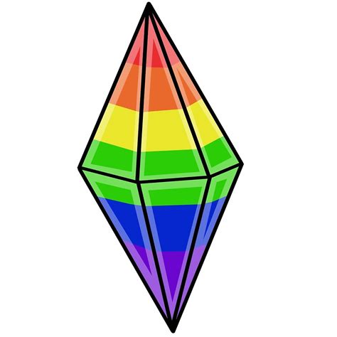 Rainbow Pride Sims Plumbob By Renniequeer Redbubble