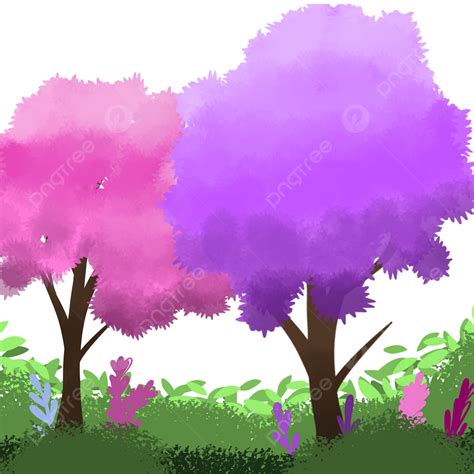 Cartoon Planting Trees Png Transparent Tree Plant Cartoon Colorful