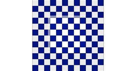 Royal Blue And White Checkerboard Pattern Fabric