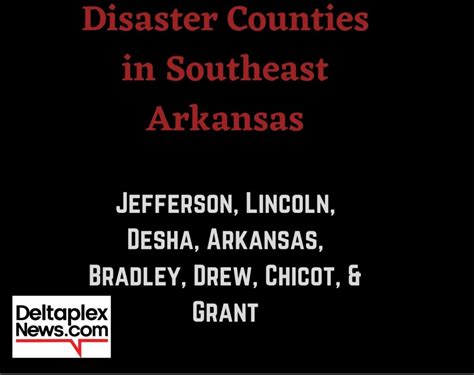 18 Counties Including Southeast Arkansas Declared Disaster Destination