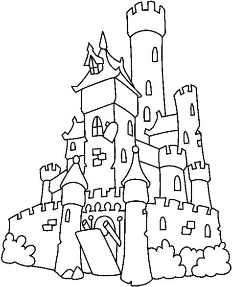 Castle Coloring Pictures For Kids Coloring Pages