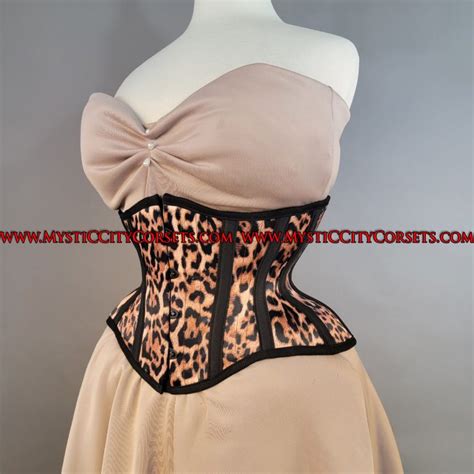 Mcc20 Leopard Satin Underbust Wapie Curvy Corset