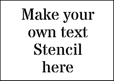 Custom Text Stencils Personalised Stencils