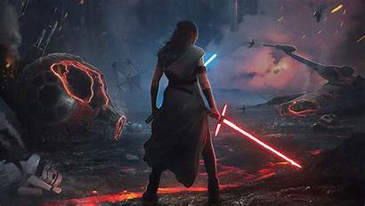 Skywalker Wars Rey Rise 4k Wallpapers Lightsaber