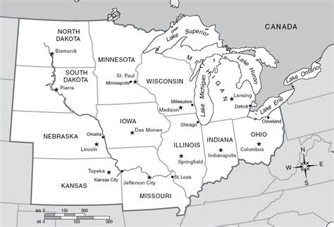 Map Of The Midwestern Us World Map