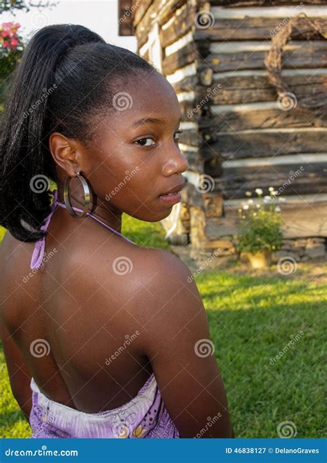 Fille Adolescente D Afro Am Ricain Image Stock Image Du Fille Assez