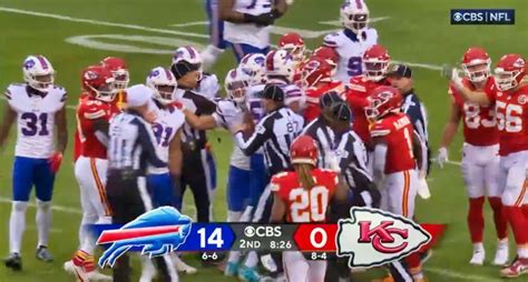 Huge Brawl Between Bills And Chiefs Nearly Broke Out In First Half