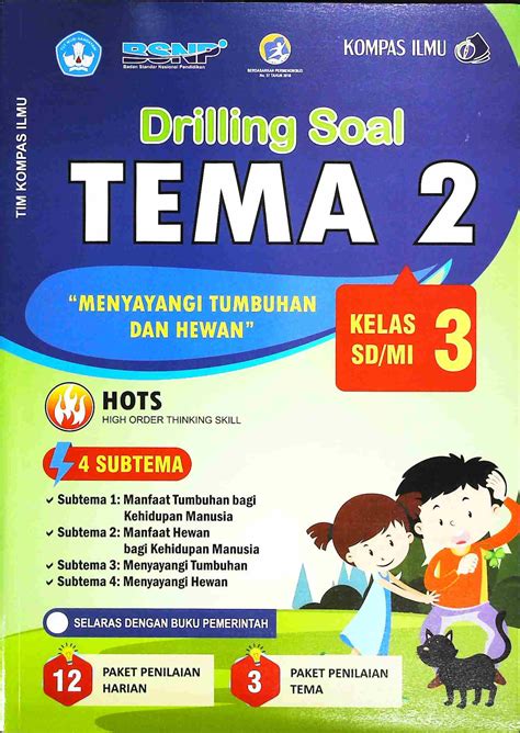 Drilling soal tema 2 : menyayangi tumbuhan dan hewan kelas 3 SD/MI